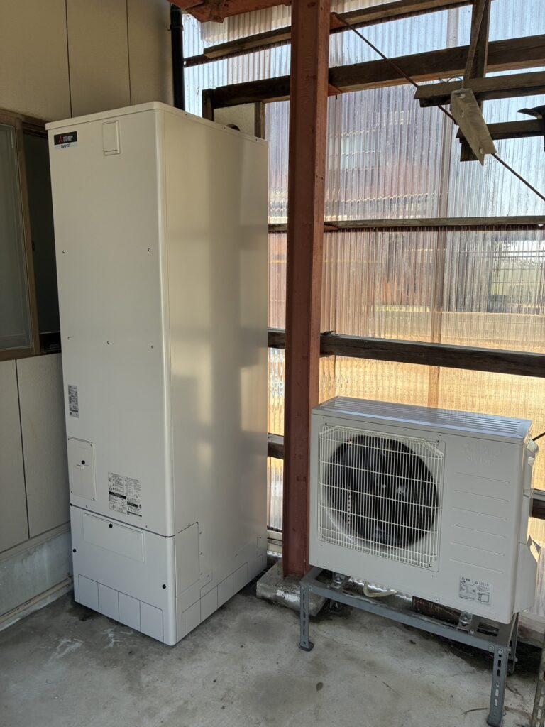 三菱製エコキュート交換後の施工事例(富山県富山市)